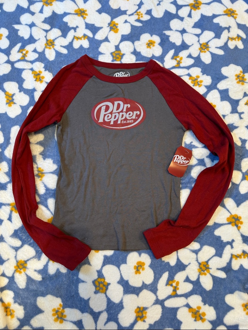 Dr Pepper Raglan Long Sleeve Tee